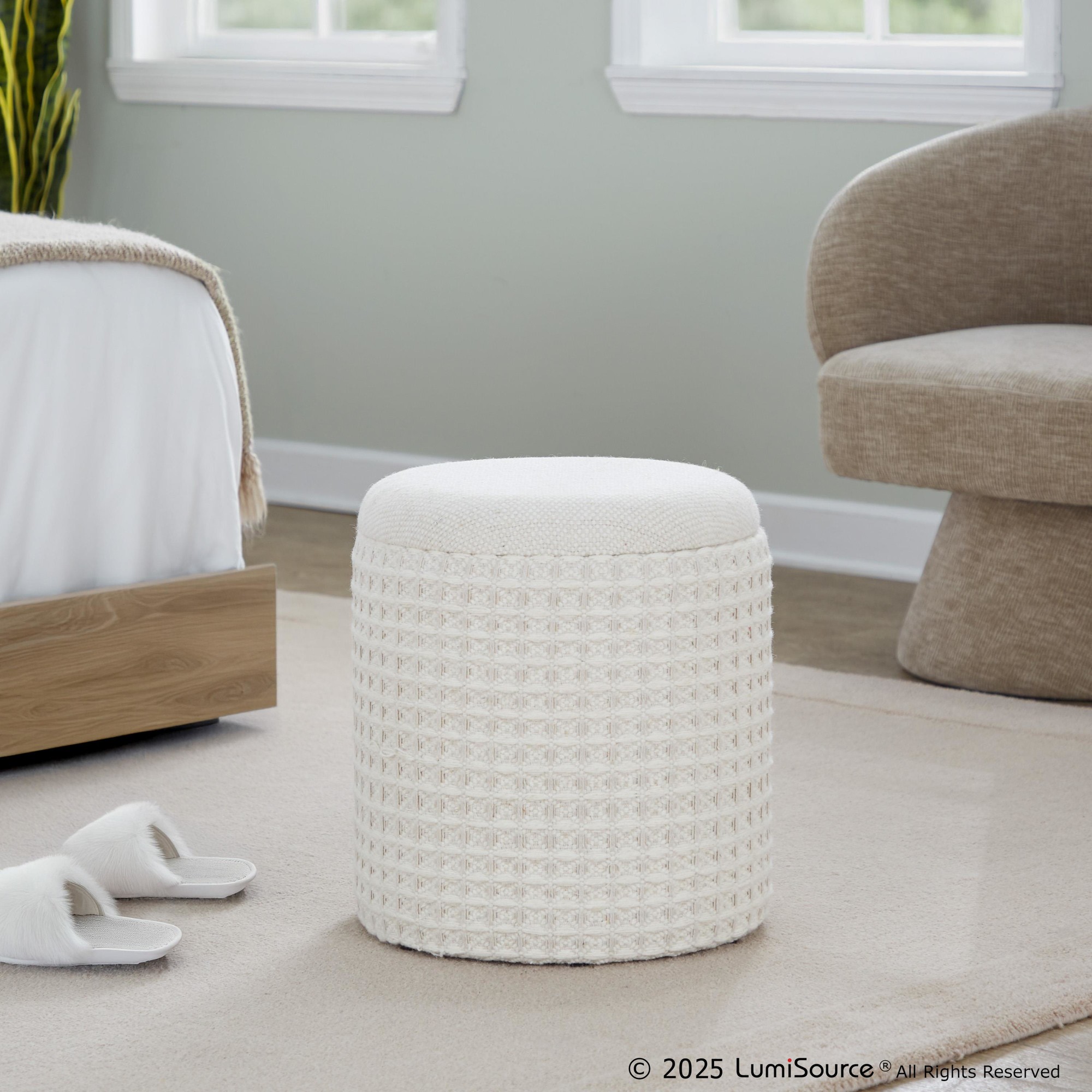 Tahoe 18" Waffle Ottoman